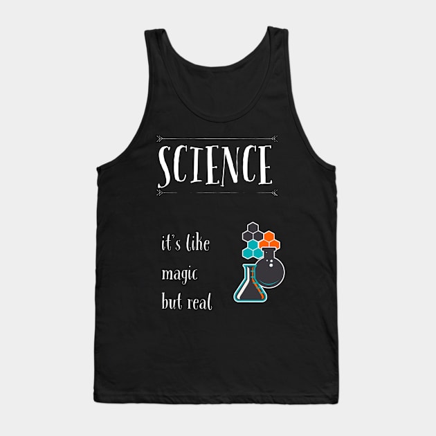 Science is magic black Tank Top by Uwaki